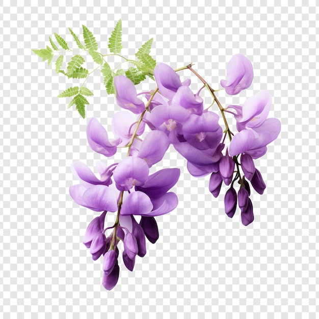 PSD gratuit fleur de glycine isolée sur fond transparent