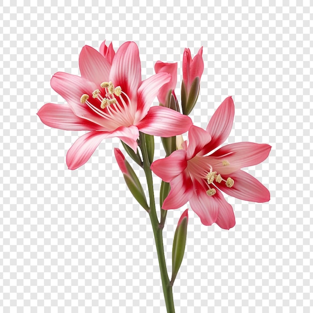 PSD gratuit la fleur d'ixia isolée sur un fond transparent