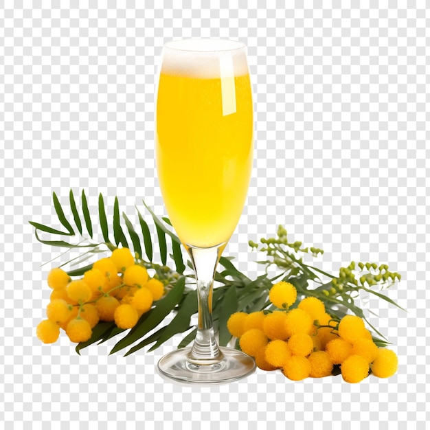 PSD gratuit fleur de mimose isolée sur un fond transparent