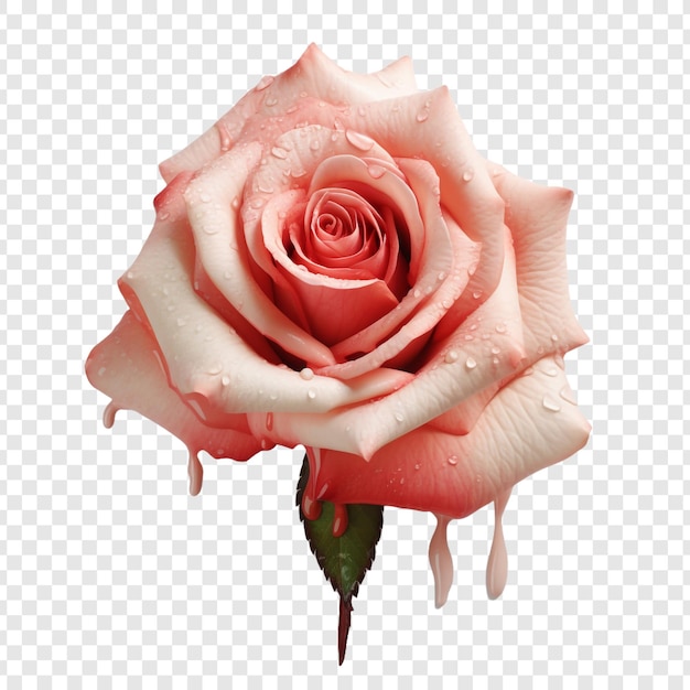 PSD gratuit fleur de rose isolée sur un fond transparent