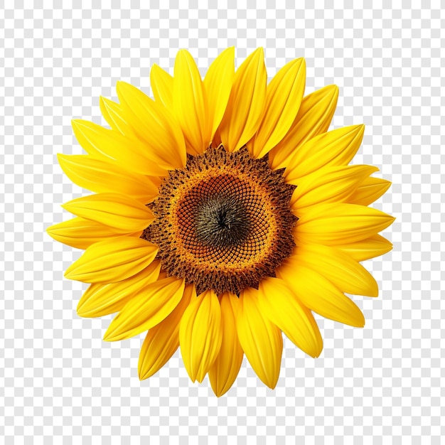 PSD gratuit fleur de tournesol isolée sur fond transparent