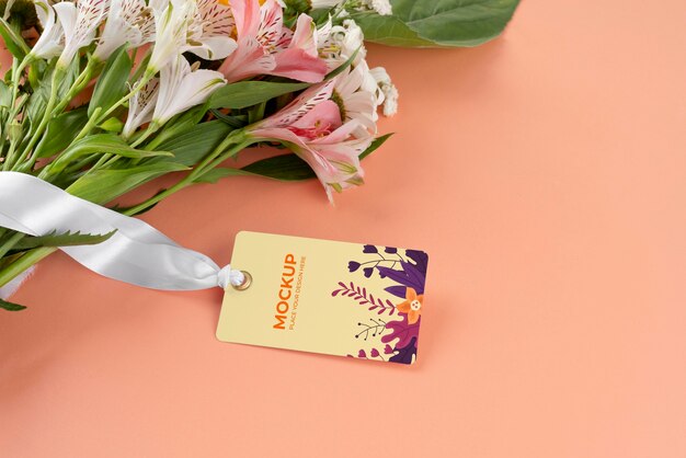 Fleurs De Joyeux Anniversaire Avec Maquette De Carte Psd Gratuite