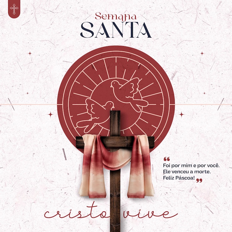 PSD gratuit flux des médias sociaux semana santa vendredi