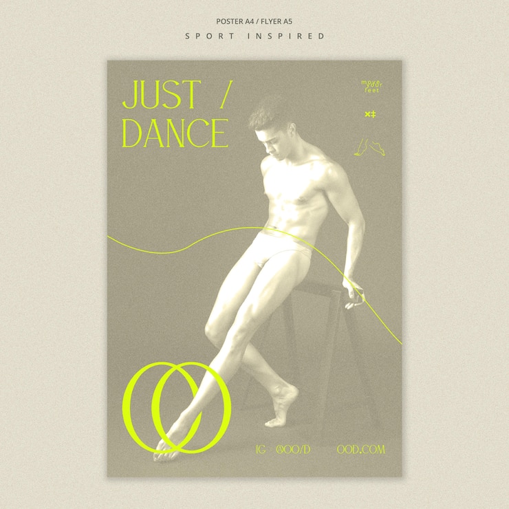 PSD gratuit flyer de modèle d'académie de danse