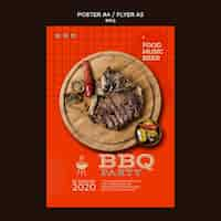 PSD gratuit flyer de modèle de soirée barbecue