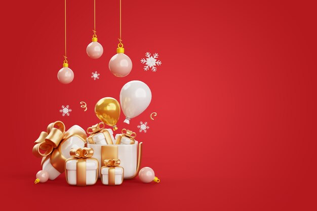 fond 3d pour la célébration de la saison de noël