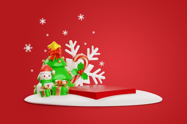 PSD gratuit fond 3d pour la célébration de la saison de noël