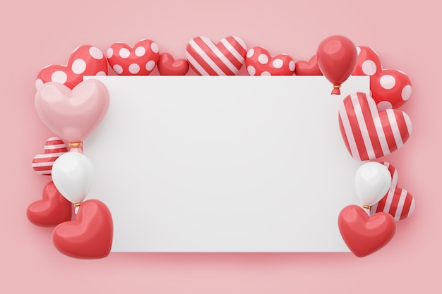 PSD gratuit fond de célébration de la saint valentin 3d