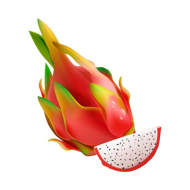 Fond de fruit du dragon frais réaliste