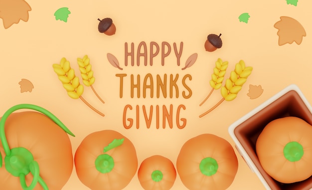 PSD gratuit fond de joyeux thanksgiving avec design d'icônes