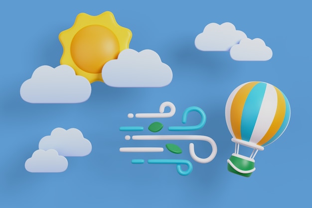 PSD gratuit fond météo avec nuages