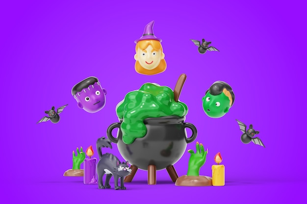 PSD gratuit fond de nature morte d'halloween