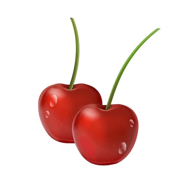 Fond réaliste de cerises fraîches