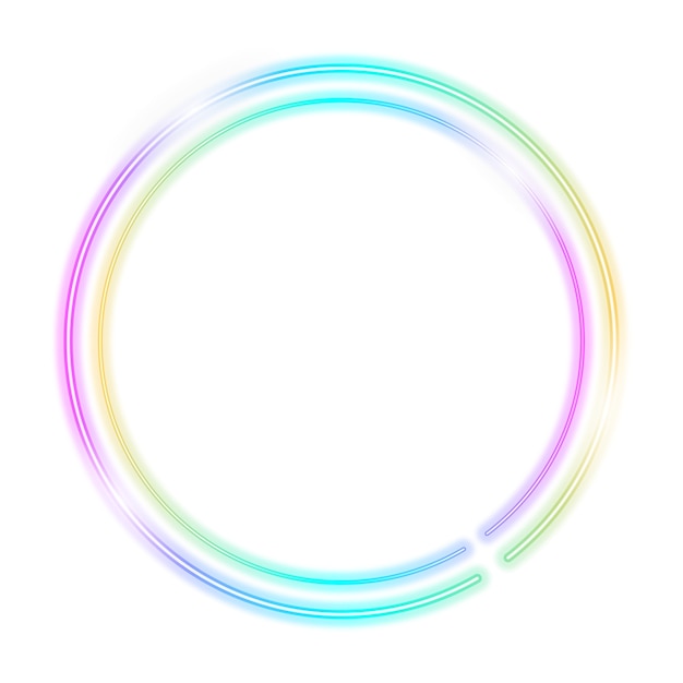 Forme de cercle au néon