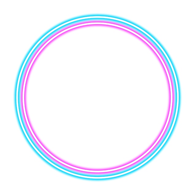 Forme de cercle au néon