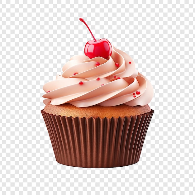 PSD gratuit fraîchement cupcake png isolé sur fond transparent