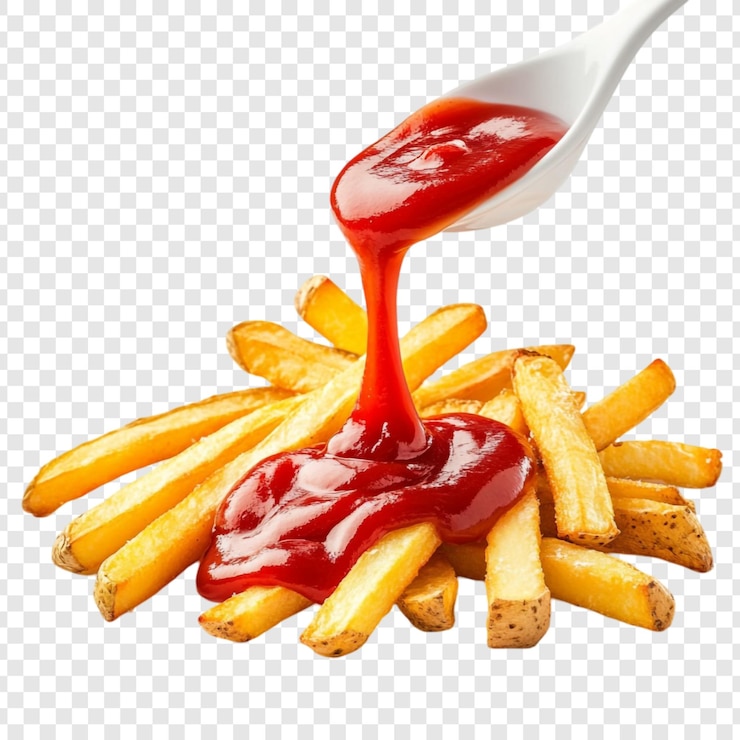 PSD gratuit des frites délicieuses avec du ketchup