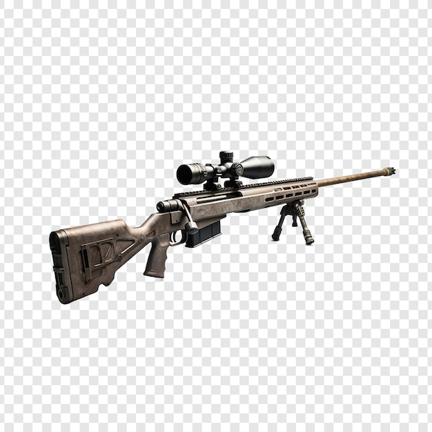 PSD gratuit le fusil de tireur d'élite isolé sur un fond transparent