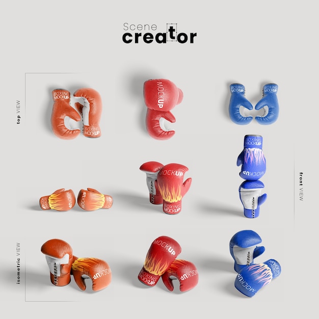 Gants de boxe pour maquette d'entraînement