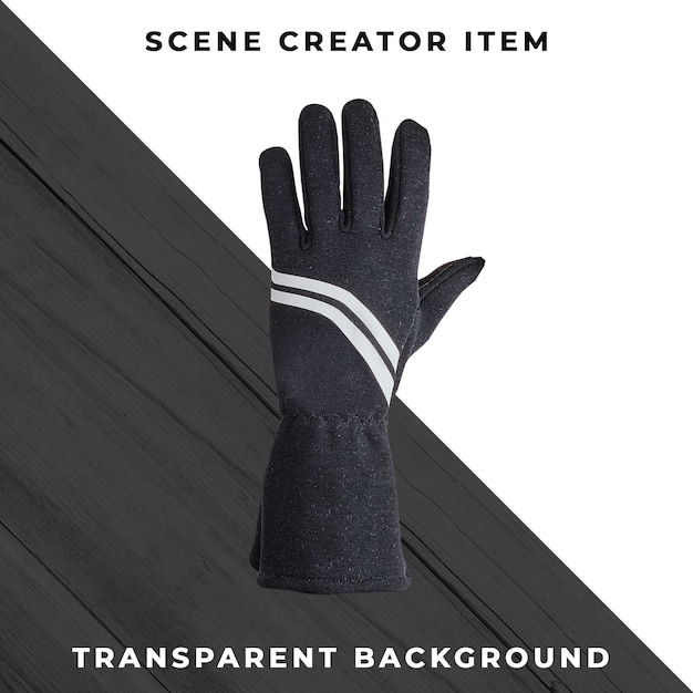 Gants isolés avec un tracé de détourage.