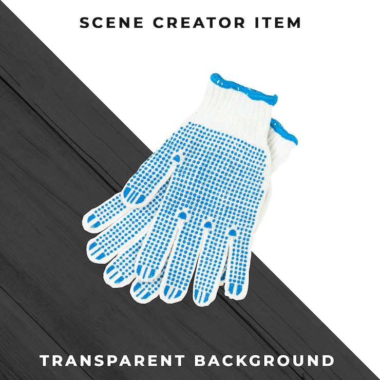 PSD gratuit gants isolés avec un tracé de détourage.