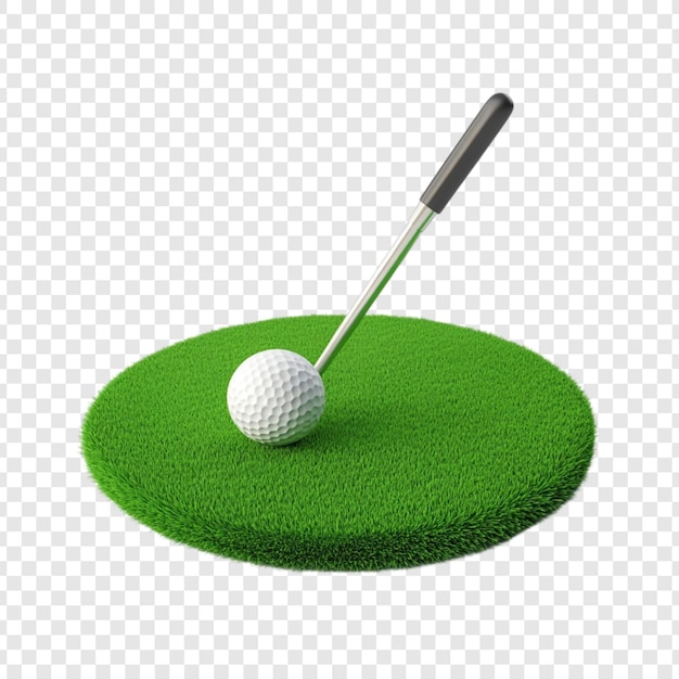 Golf mettant un coup de précision vert sur le gazon isolé