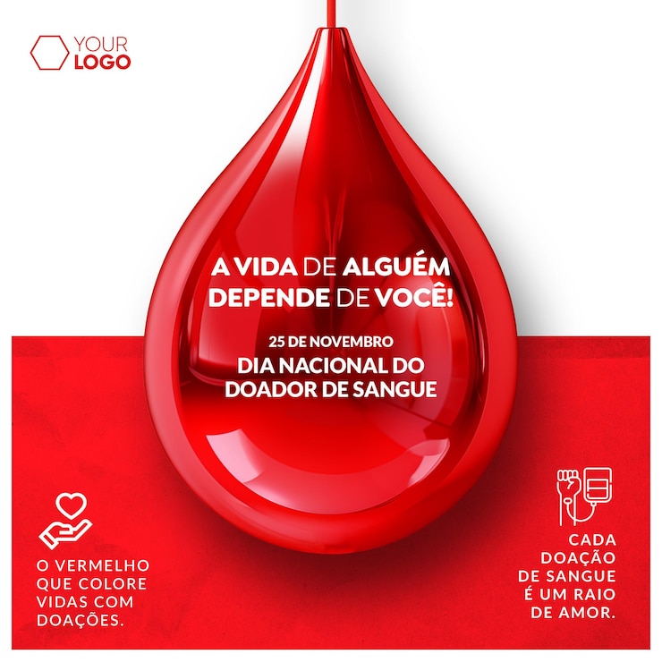 PSD gratuit une goutte de sang rouge sur un fond rouge
