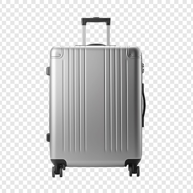 PSD gratuit grande valise avec roues et poignée isolée sur fond transparent