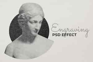 PSD gratuit gravure effet psd module complémentaire photoshop