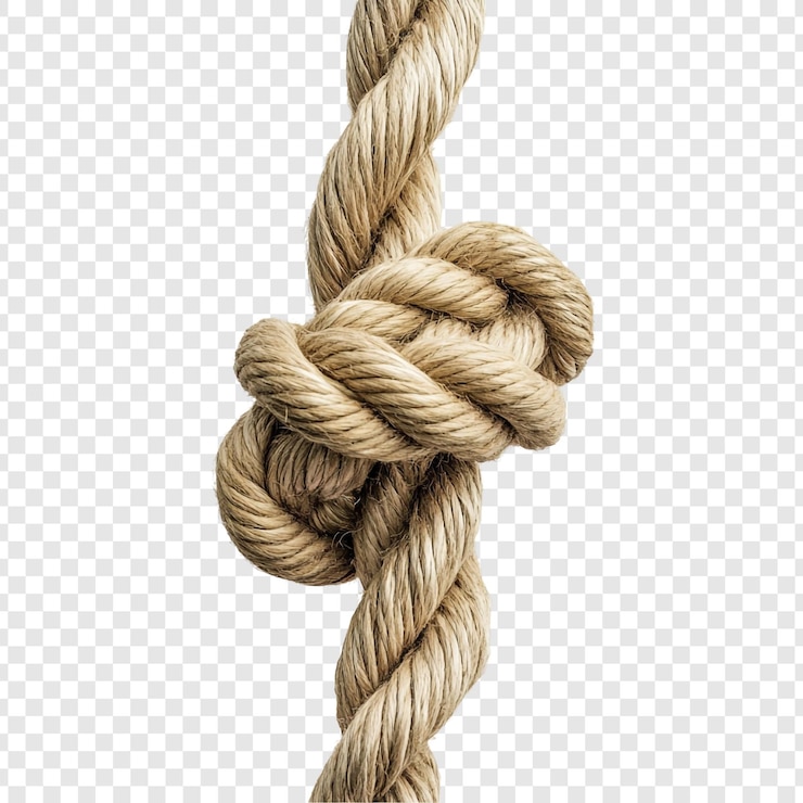 PSD gratuit un gros plan d'une corde étroitement nouée mettant en valeur des détails et des textures complexes la teinte beige et les fils épais créent un attrait visuel faisant allusion à la force et à la résilience
