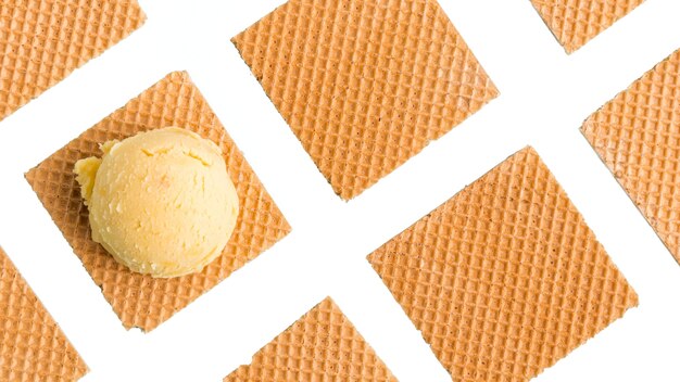 Un gros plan sur une délicieuse crème glacée