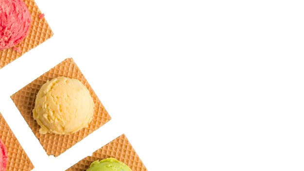 Un gros plan sur une délicieuse crème glacée