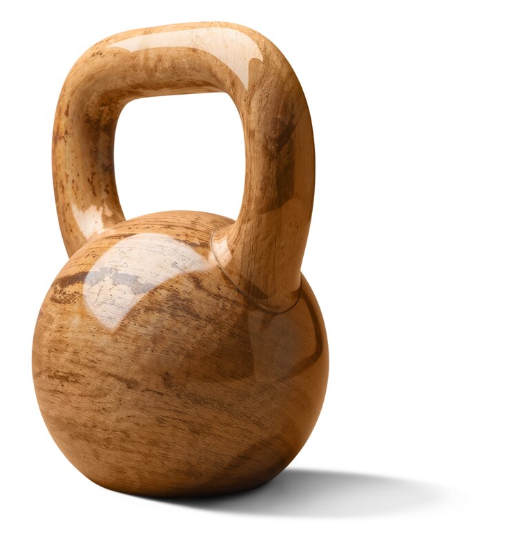 PSD gratuit un gros plan sur le kettlebell brun
