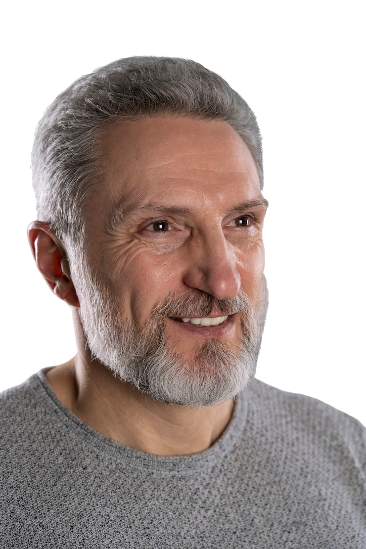 PSD gratuit gros plan sur le portrait du vieil homme