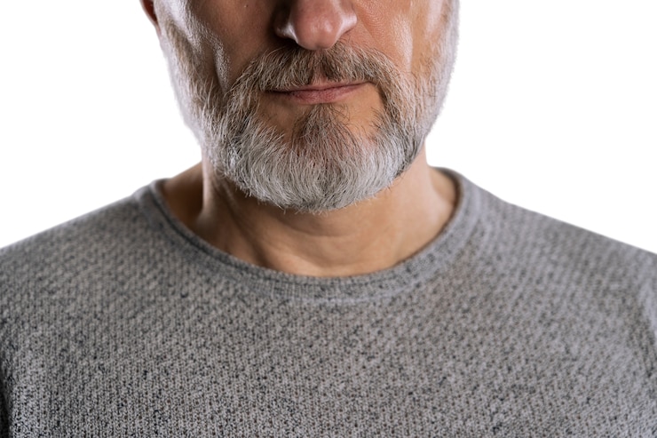 PSD gratuit gros plan sur le portrait du vieil homme