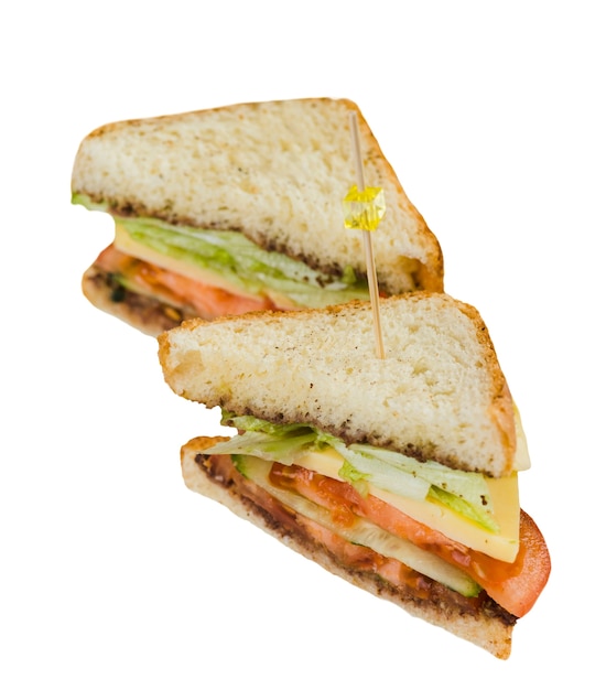 En gros plan sur le sandwich isolé