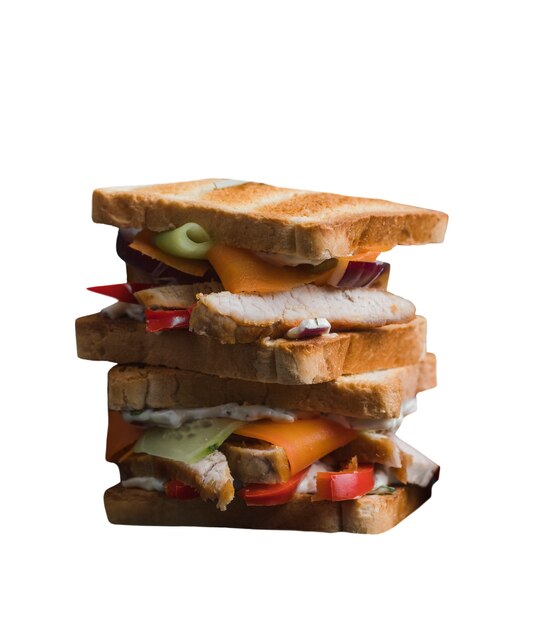En gros plan sur le sandwich isolé