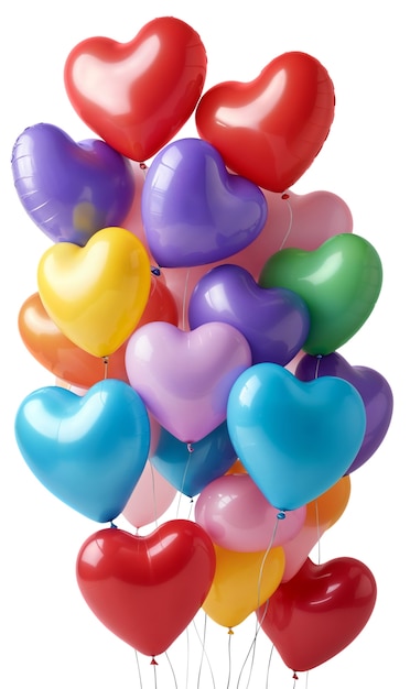 Un groupe de ballons flottants isolés