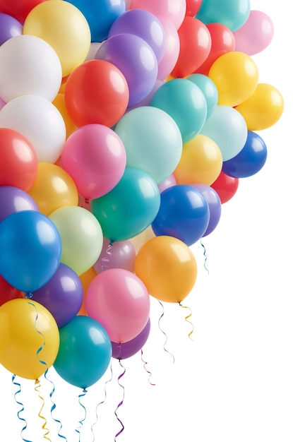 Un groupe de ballons flottants isolés