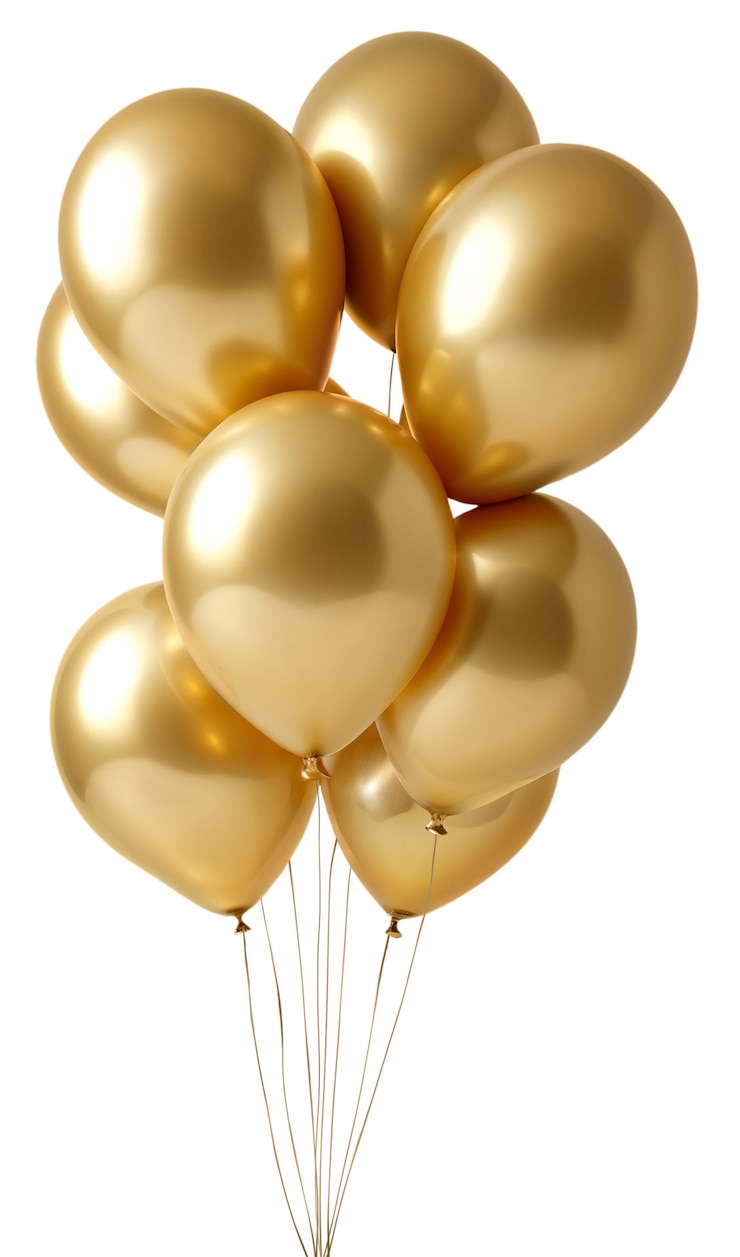 PSD gratuit un groupe de ballons flottants isolés