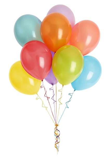 Un groupe de ballons flottants isolés