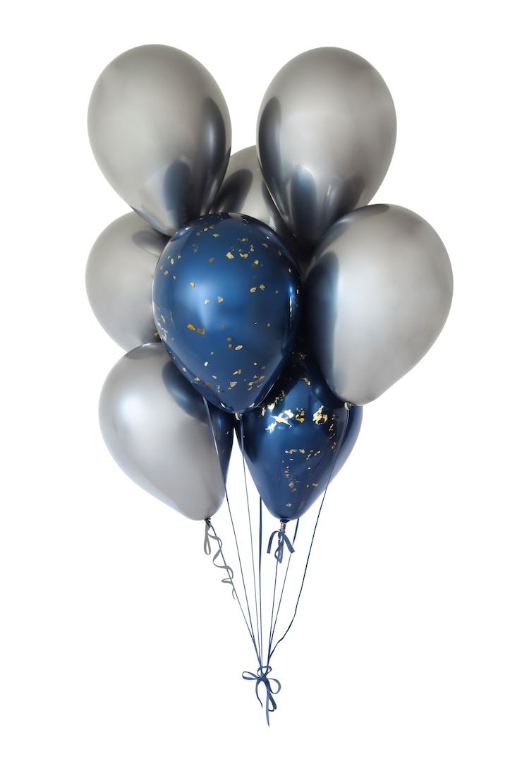 PSD gratuit un groupe de ballons flottants isolés