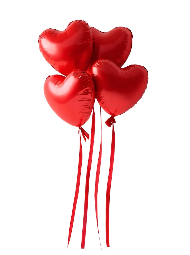 PSD gratuit un groupe de ballons flottants isolés