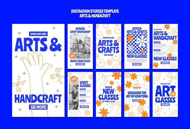 Des histoires d'art et d'artisanat sur Instagram.