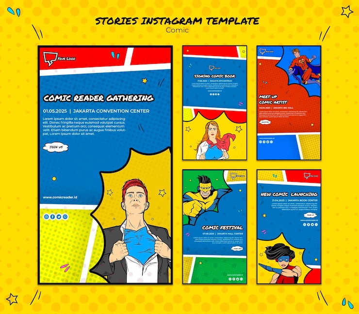 PSD gratuit histoires comiques sur instagram