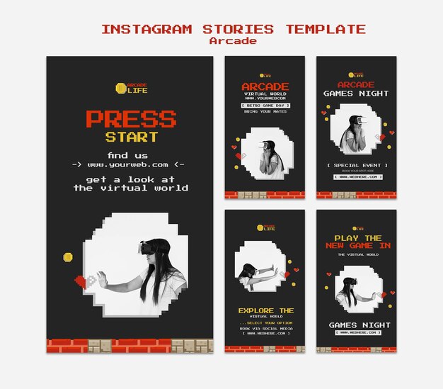 Histoires Instagram d'arcade