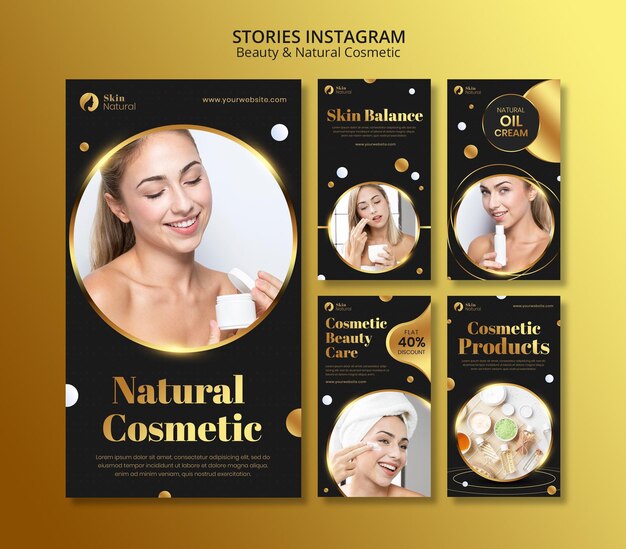Histoires Instagram beauté et cosmétiques naturels