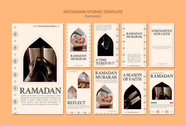 Histoires instagram de la célébration du ramadan