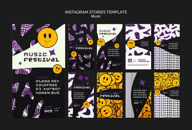 Histoires Instagram du festival de musique