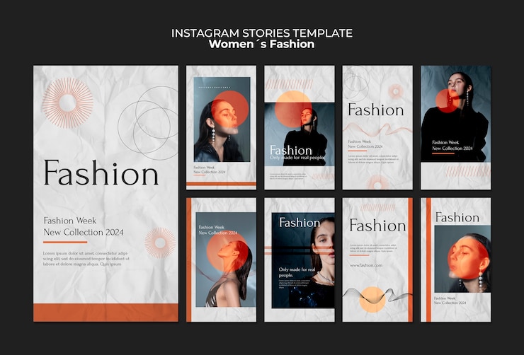 PSD gratuit histoires instagram de mode féminine